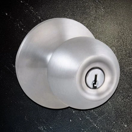 Defiant Saturn Satin Nickel Entrance Knob | Secure Entry | Crono Lock